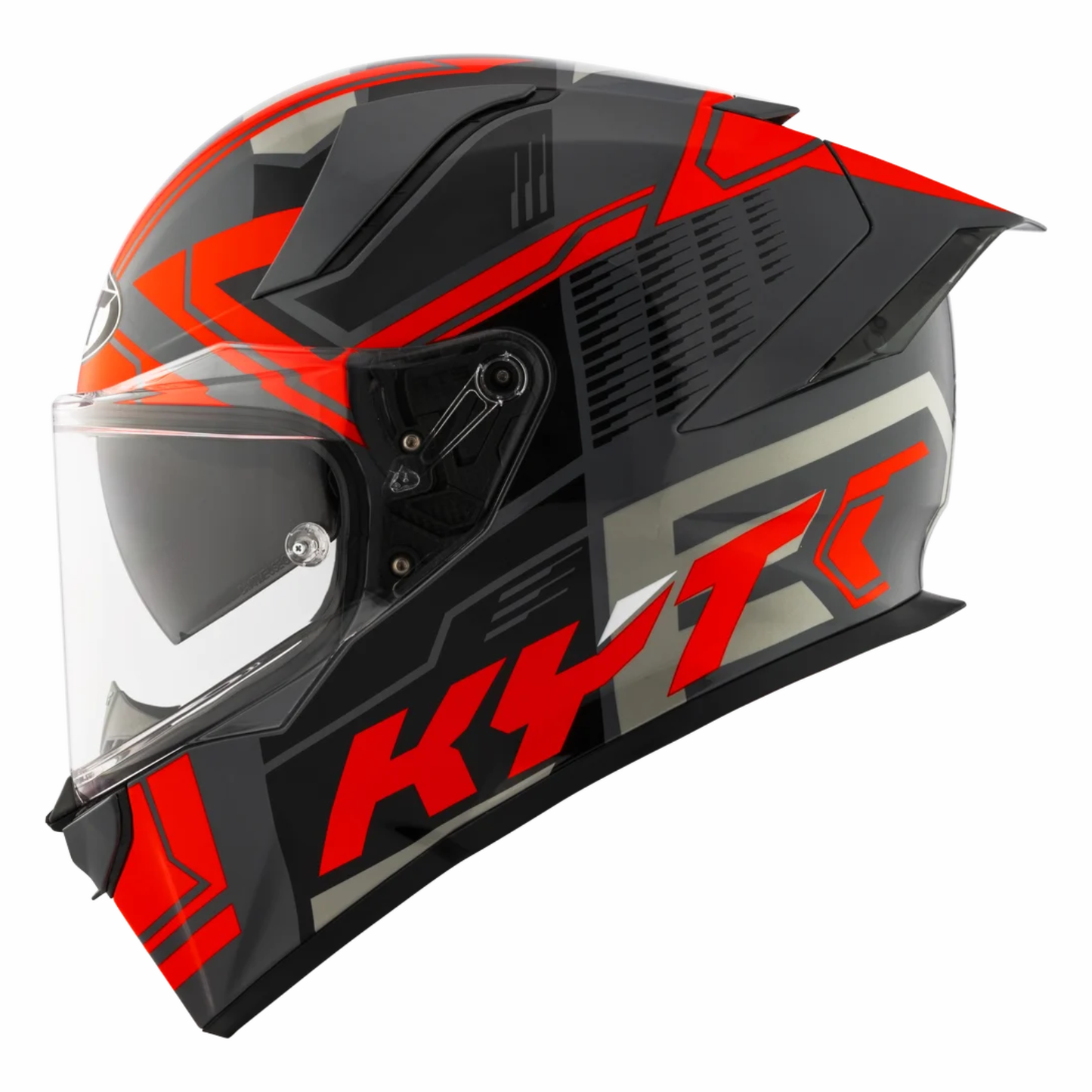 KYT R2R Pro Octane Helmet - Gloss Black Red