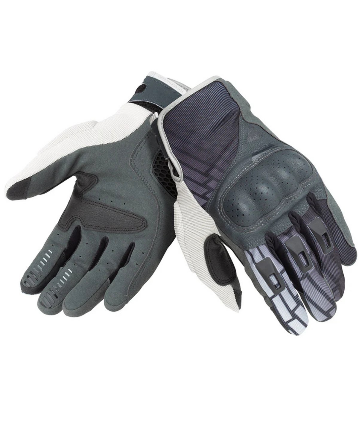 Tucano Urbano Stacca Riding Gloves - White Grey - Tucano Urbano