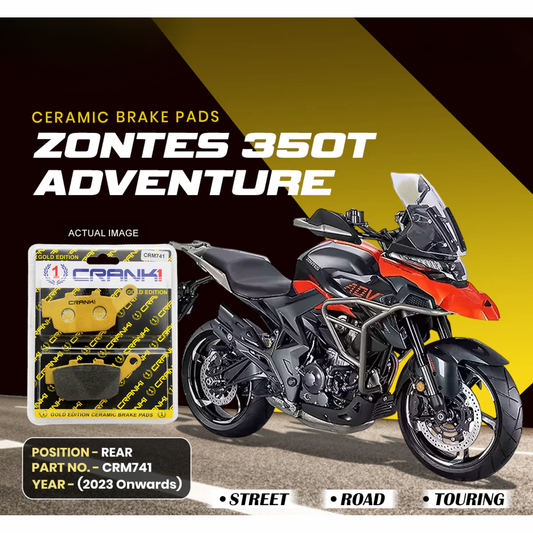 Crank1 Ceramic Brake Pads for Zontes 350T Adventure (2023 Onwards)
