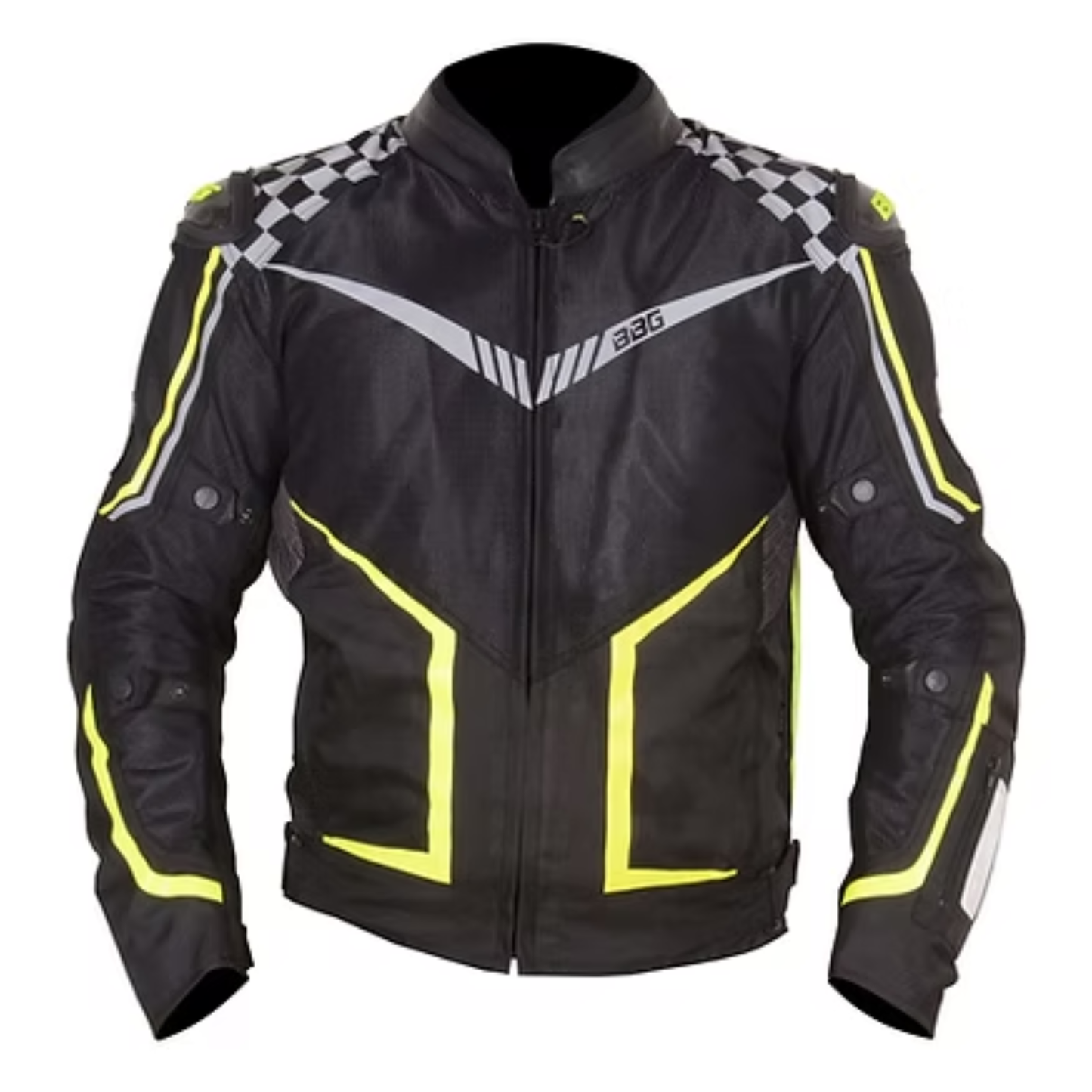BBG Grand Prix Riding Jacket with Chest Guard and Liner - Neon