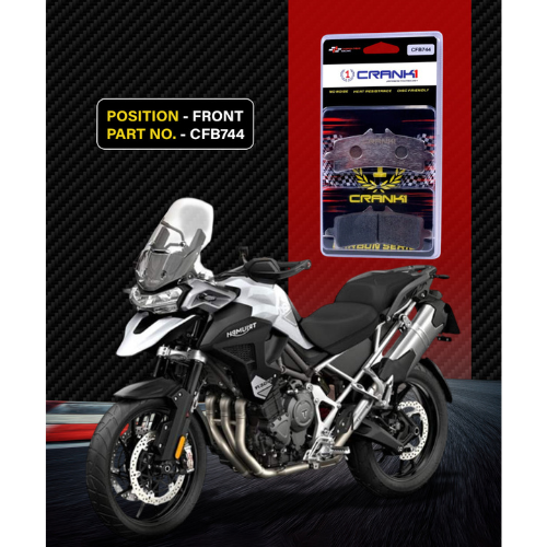 Crank1 Carbon Brake Pads for Triumph Tiger 1200 Rally Pro / GT (2022 Onwards)