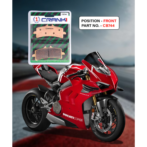 Crank1 Fully Sintered H2 Series Brake Pads for Ducati Panigale V4