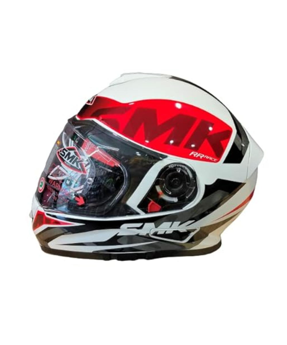 SMK Twister Logo GL132 Black White Red Helmet - SMK