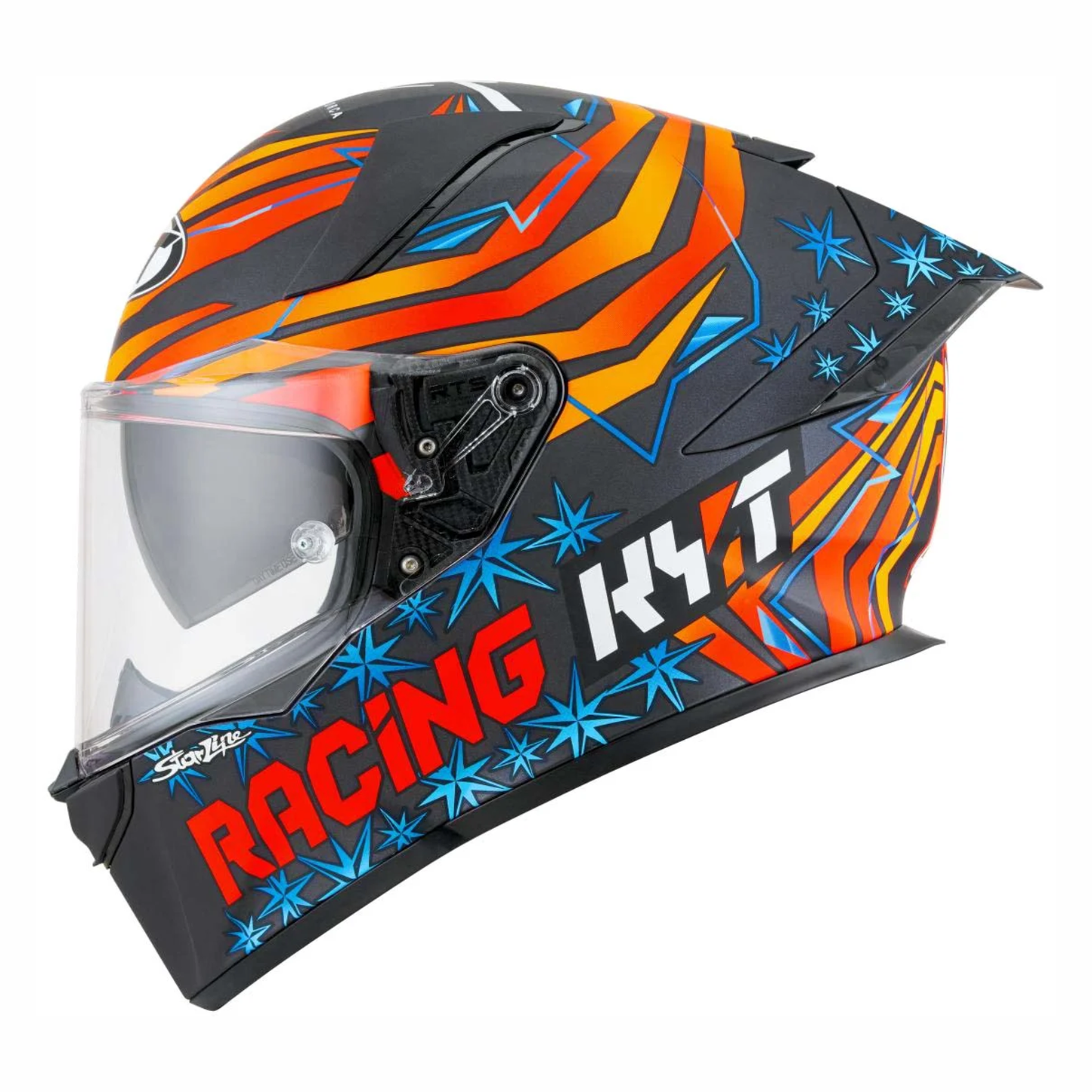 KYT R2R Pro Augusto Fernandez 2022 Replica Helmet - Matt Orange Blue