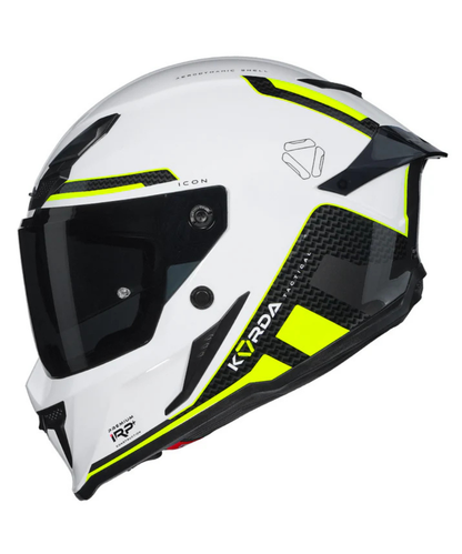 Korda Icon Tokio Helmet - Gloss White Fluorescent Yellow