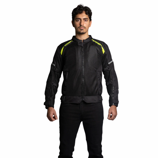DSG Aire Mesh 2 Riding Jacket - Black Yellow Fluo