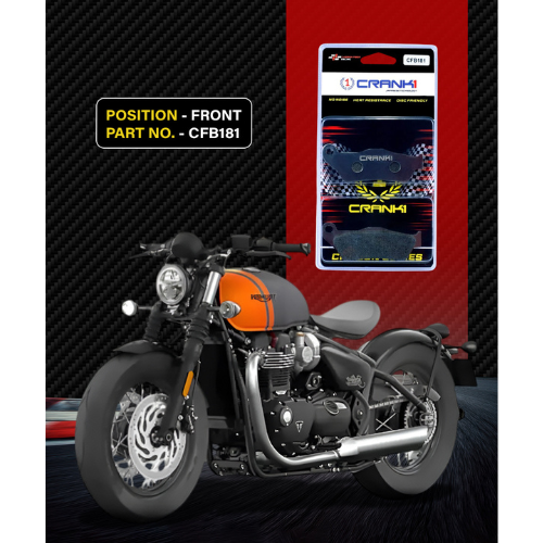 Crank1 Carbon Brake Pads for Triumph Bobber (2017 Onwards)