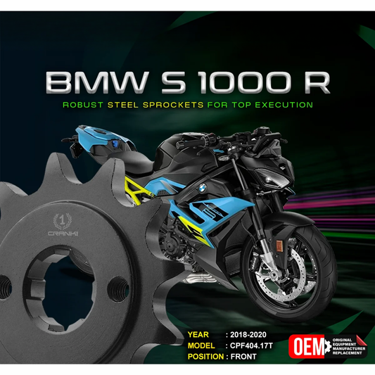 Crank1 BMW S 1000 R (2018-2020) Performance Motorcycle Sprocket - Black - CPF404.17T