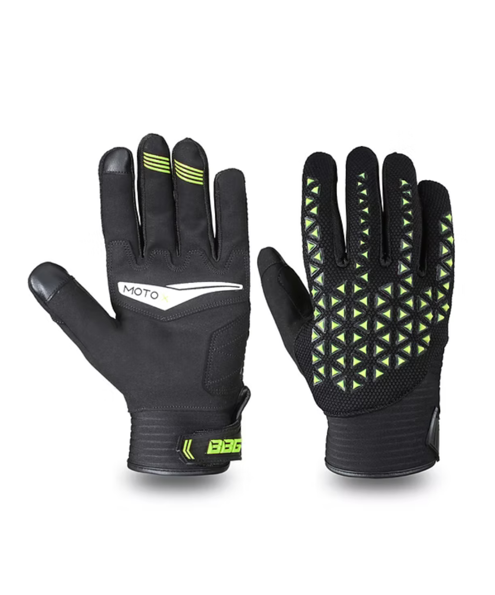 BBG Motocross Riding Gloves - Neon