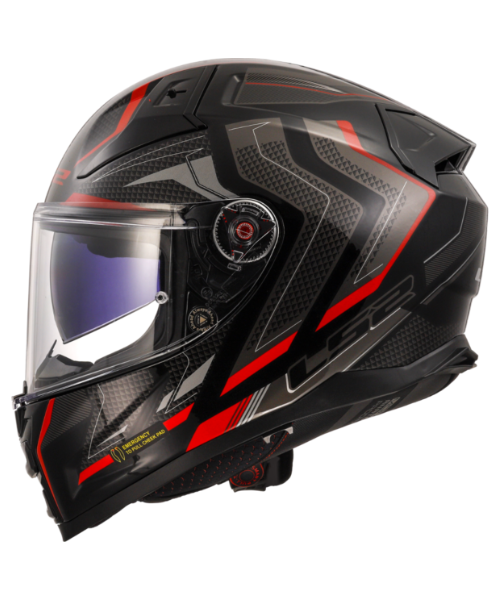 LS2 FF811 Vector II Alizer Helmet - Gloss Black Red