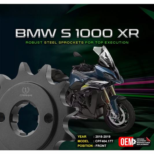 Crank1 BMW S 1000 XR (2018-2019) Performance Motorcycle Sprocket - Chrome - CPF404.17T