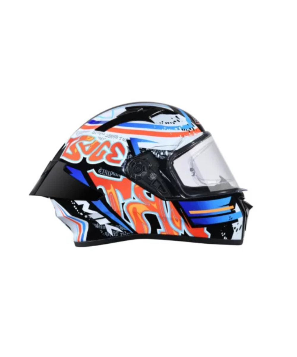 SMK Stellar Graffiti GL237 Blue Orange Helmet - SMK
