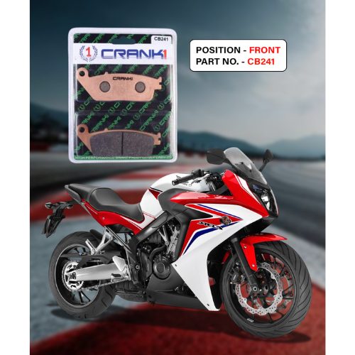 Crank1 Fully Sintered H2 Series Brake Pads for Honda CBR650F