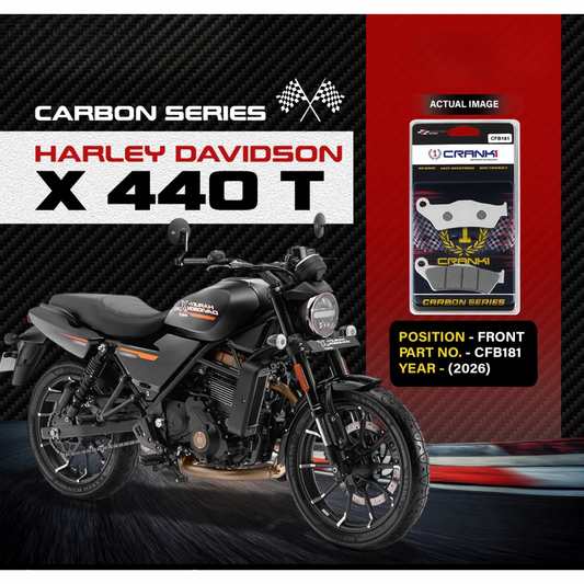 Crank1 Carbon Brake Pads for Harley Davidson X 440 T (2026)