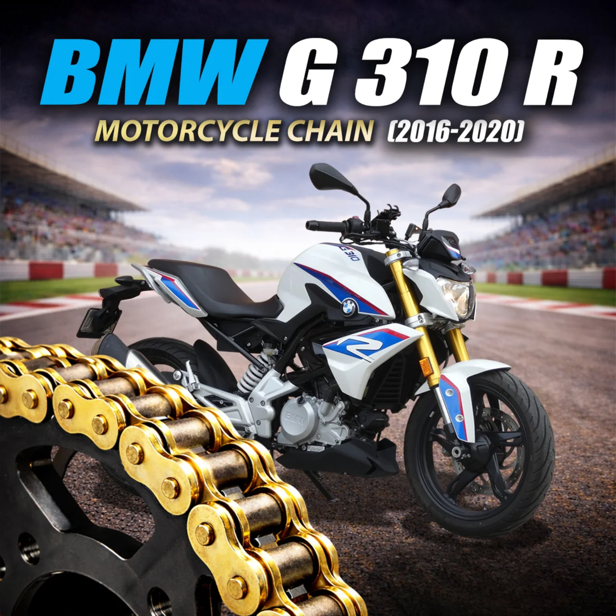 Crank1 BMW G 310 R (2016-2020) 520 Pitch ZVM-X 112L Chain - Gold