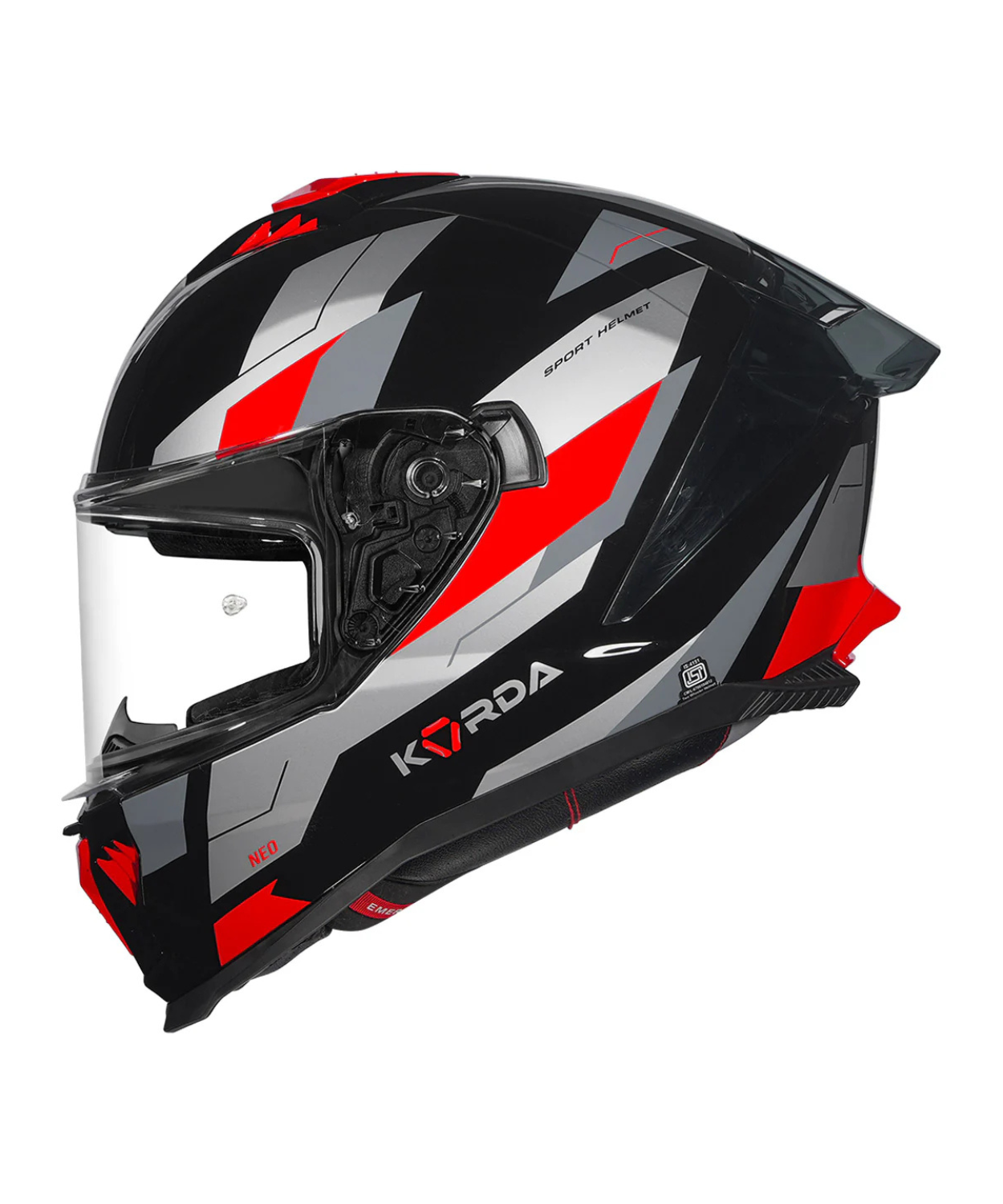 Korda Neo Titan Helmet - Gloss Red Black