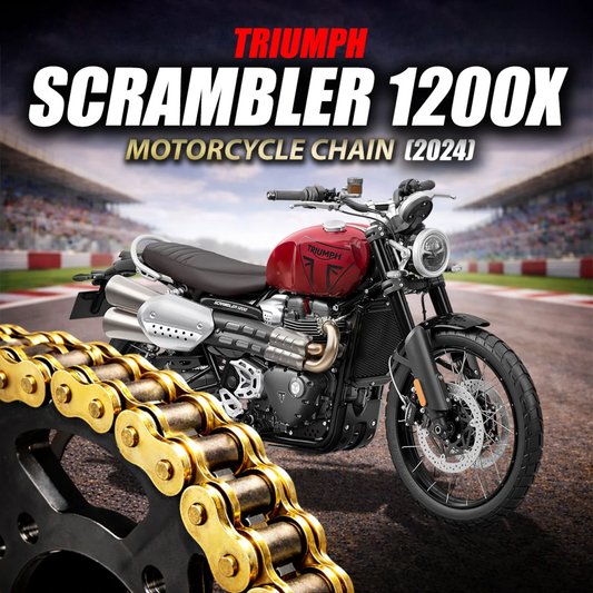Crank1 Triumph Scrambler 1200X (2024) 525 Pitch ZVM-X 110L Chain - Gold