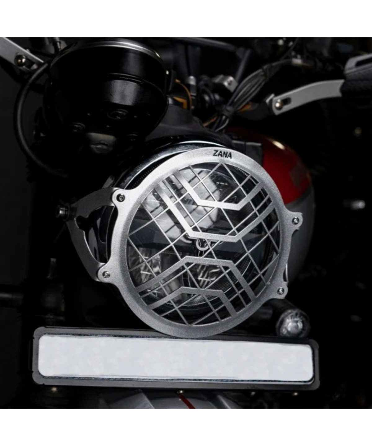 Zana Yezdi Adventure / Scrambler Headlight Grill MS - Silver - ZI-8176 - Zana