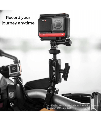 Yellowfin Action Camera Aluminium Alloy Metal Pro Long Mount for GoPro 360 Rotatable Black - Handlebar Pro Mount-1