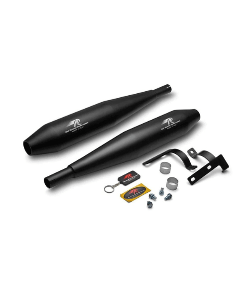 Red Rooster Performance Celesta Pro Exhaust for Yezdi Roadster - Black Matte