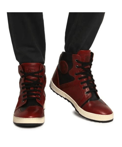 Royal Enfield Sonder Riding Boots - Red Black