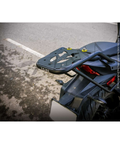 Zana Top Rack with New Plate for Dominar 400 & 250 (2019-22) Compatible with Pillion Backrest Matt Black- ZI-8163