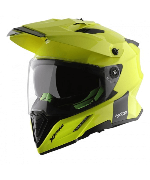 Axor X-Cross Dual Visor Sc Helmet - Neon Yellow Green