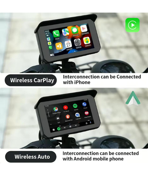 Fahren Motorcycle GPS CarPlay and Android Auto Screen - F1