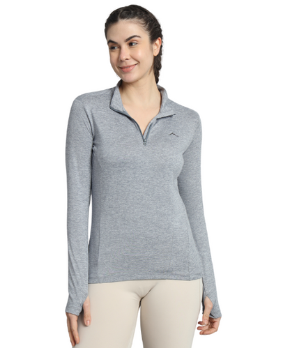 Reccy Women's Nomadic Full Sleeves T Shirt - Silver Gray