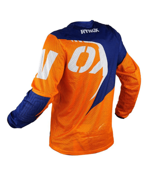 Rynox Switchback Neo Offroad Jersey - Hi-Viz Orange Blue