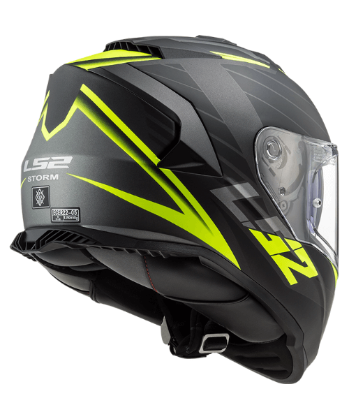 LS2 FF800 Storm Nerve Helmet - Matt Black Hi-Viz Yellow