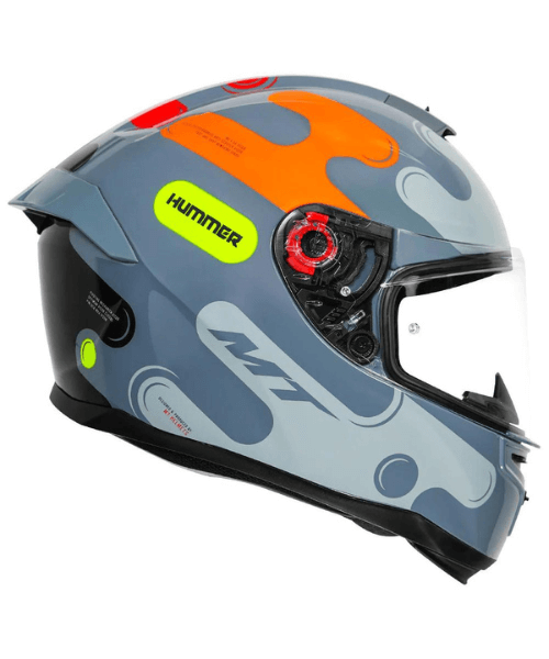 MT Hummer Liquer Helmet - Gloss Fluorescent Orange