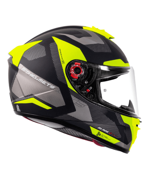 MT Blade 2SV Finishline Matt Helmet - Fluorescent Yellow