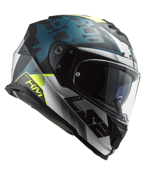 LS2 FF800 Storm Sprinter Helmet - Matt Black Silver Cobalt