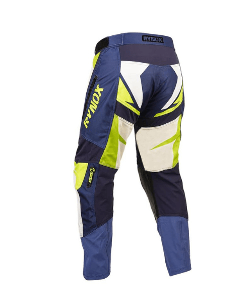 Rynox Dune Neo Offroad Pants - Blue Hi-Viz Green