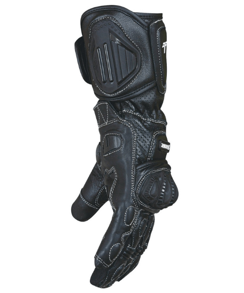 Tarmac Rapid Full Gauntlet Riding Gloves - Black