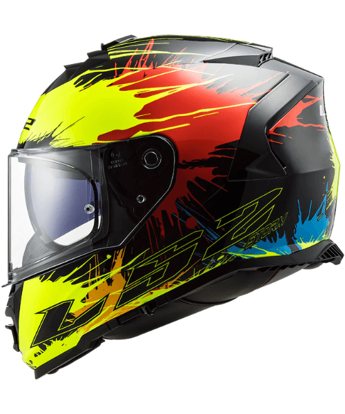 LS2 FF800 Storm Helmet - Drop Gloss Black Yellow Red