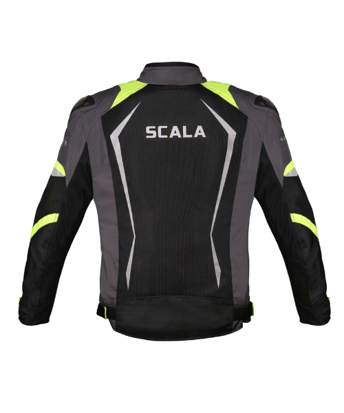 Scala Brave Riding Jacket - Black Grey Neon