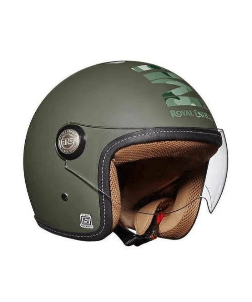 Royal Enfield Chopper MLG Camo Helmet - Battle Green