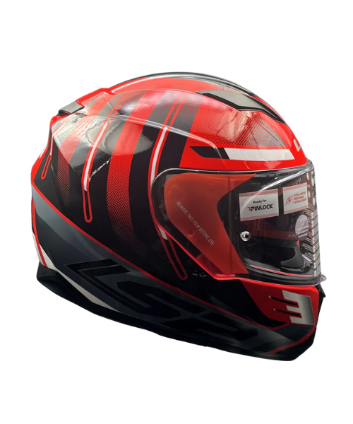 LS2 FF320 Stream Evo Shadow D Ring Helmet - Gloss Red Black White