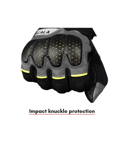 Scala Speed 2 Riding Gloves - Black Grey Hi Viz