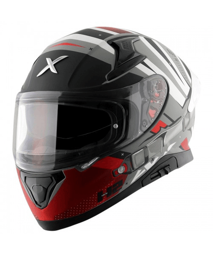 Axor Apex Hex-2 Helmet - Dull Cool Grey Red