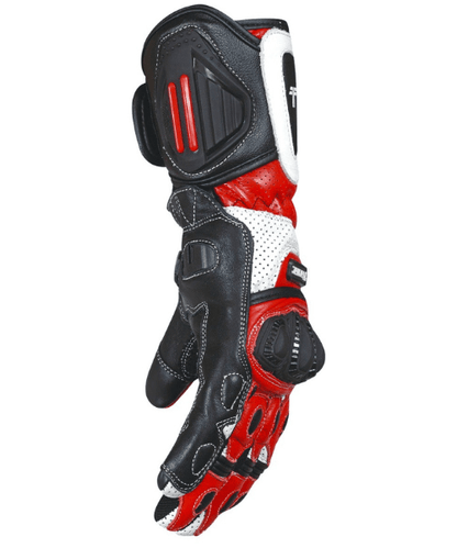 Tarmac Rapid Full Gauntlet Riding Gloves - Black White Red