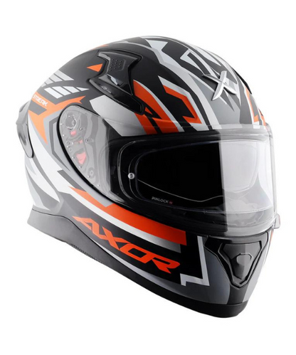 Axor Apex Streak Helmet - Dull Black Orange