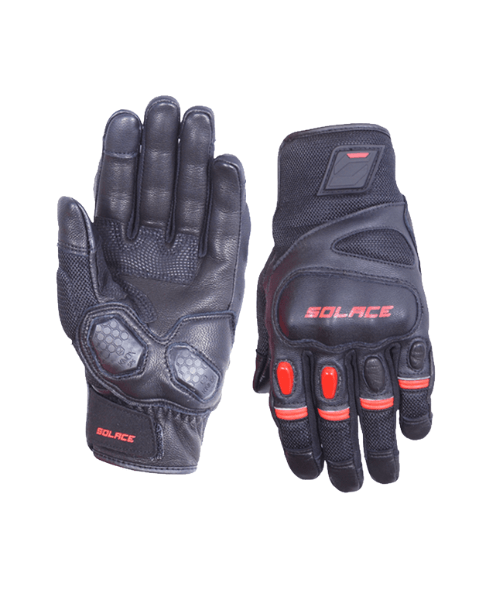 Solace Rival Urban CE Riding Gloves - Red