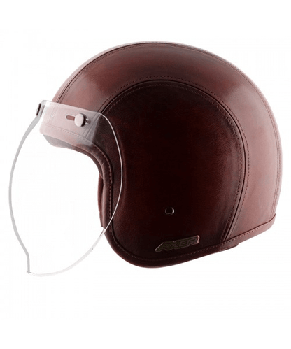 Axor Retro Jet Leather Congo Helmet - Coniac Dark