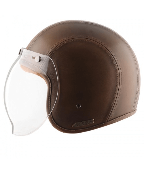 Axor Retro Jet Leather Forest Helmet - Green