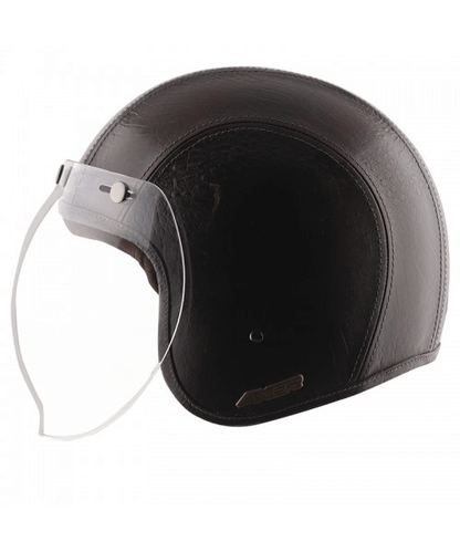 Axor Retro Jet Leather Legend Helmet - Coco Dark