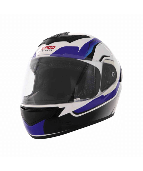 TVS Racing XPOD Helmet - Speedy White Blue