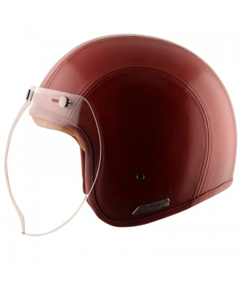 Axor Retro Jet Leather Wild Helmet - Red